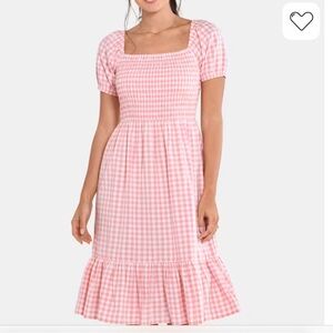 Pink Gingham Women's Dress